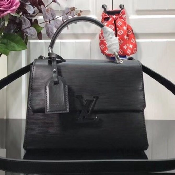 Louis Vuitton Grenelle PM Top Handle Bag in Epi Leather M53695 Black