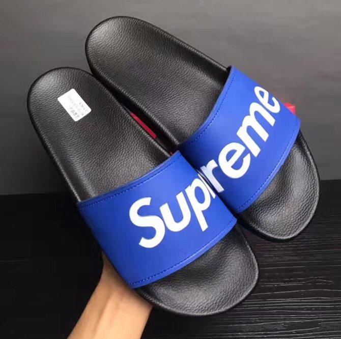 Louis Vuitton X Supreme Mules Sandals For Men Blue