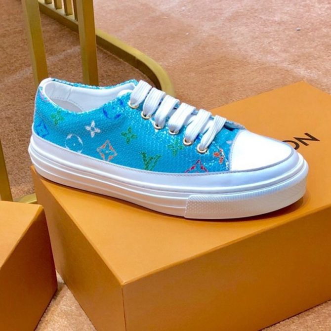 Louis Vuitton Stellar Sequin Sneaker Turquoise