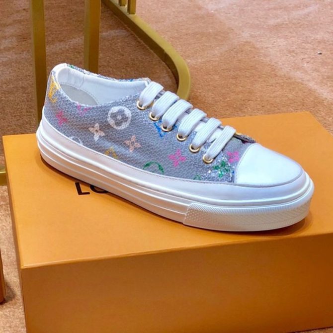 Louis Vuitton Stellar Sequin Sneaker Light Gray