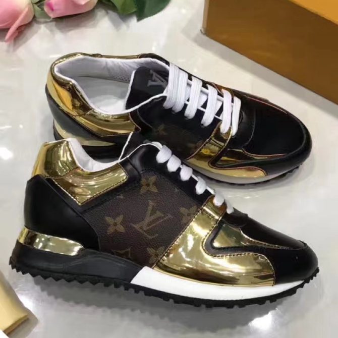 Louis Vuitton Run Away Sneaker Black/Gold/Monogram Canvas