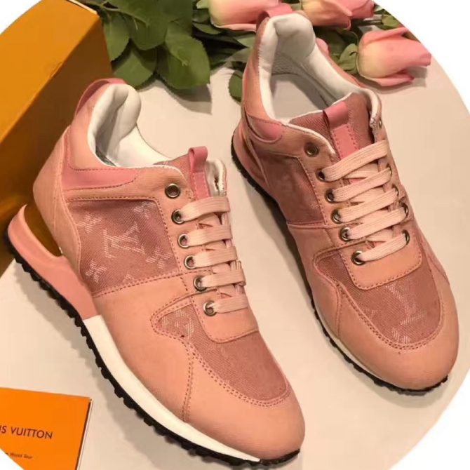 Louis Vuitton Run Away Sneaker Denim Canvas Pink