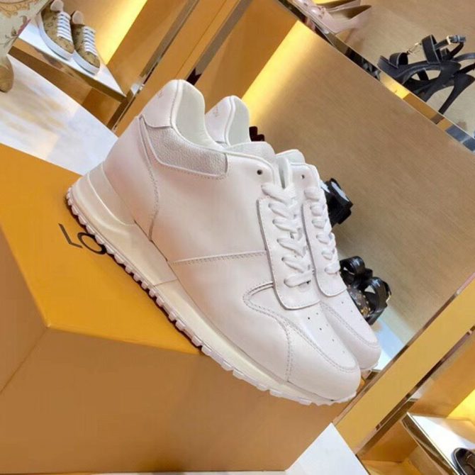 Louis Vuitton Run Away Sneaker in White Silk Calfskin