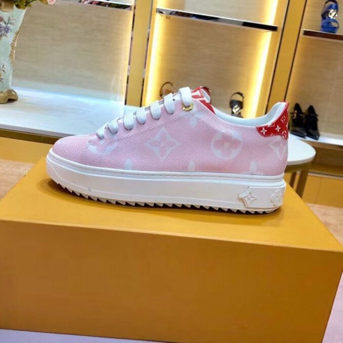 Louis Vuitton Stellar Sneaker in Monogram Flower Print Fabric Pink