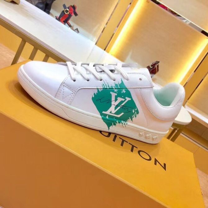 Louis Vuitton Luxembourg Sneaker 1A4OF6 White/Green 2019