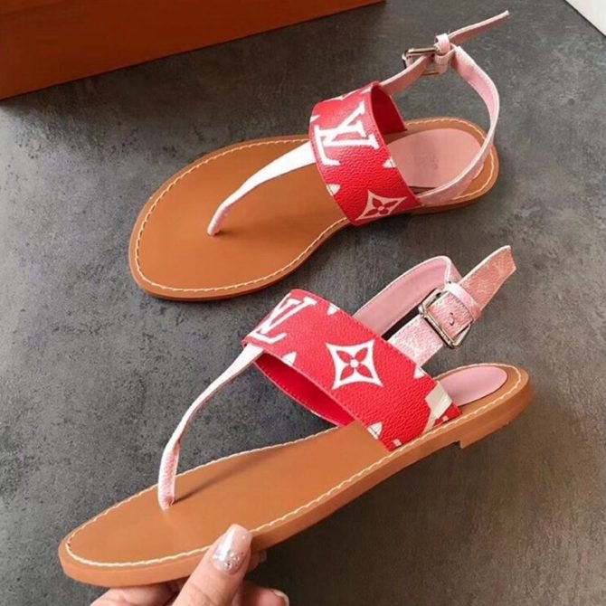 Louis Vuitton Formentera Flat Sandal 1A57VO Pink/Red