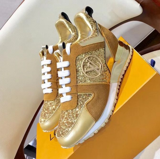 Louis Vuitton Glisten Run Away Sneaker Gold