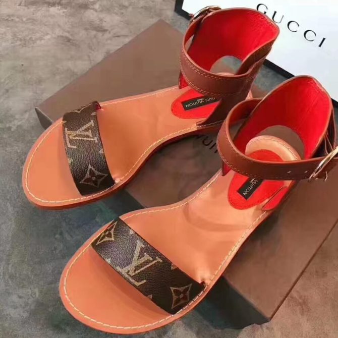 Louis Vuitton Monogram Canvas Abraham Sarh Sandal Orange