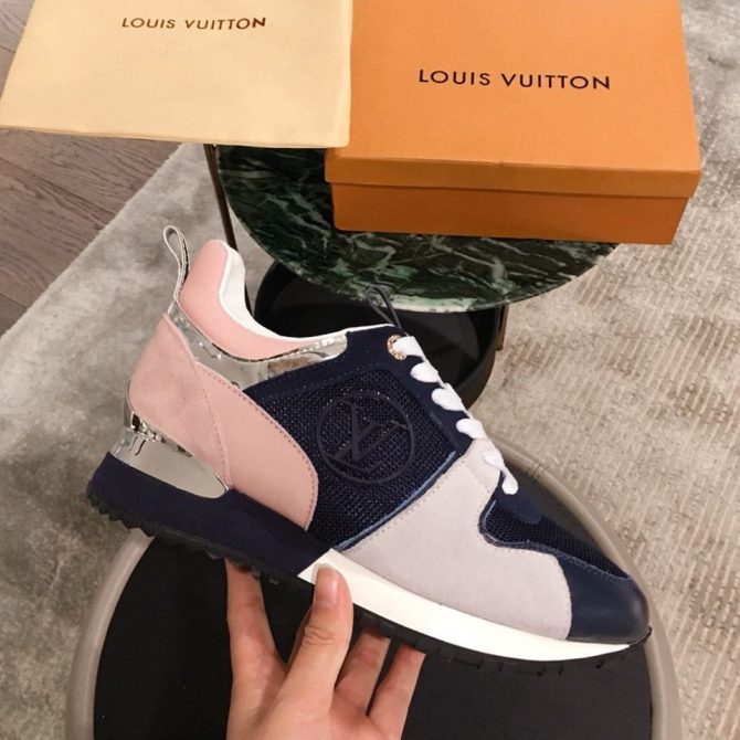 Louis Vuitton Run Away Sneaker 1A4XNL Pink/Navy Blue/Light Grey 2019