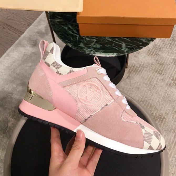 Louis Vuitton Run Away Sneaker 1A4XNL Pink/Damier Azur Canvas 2019