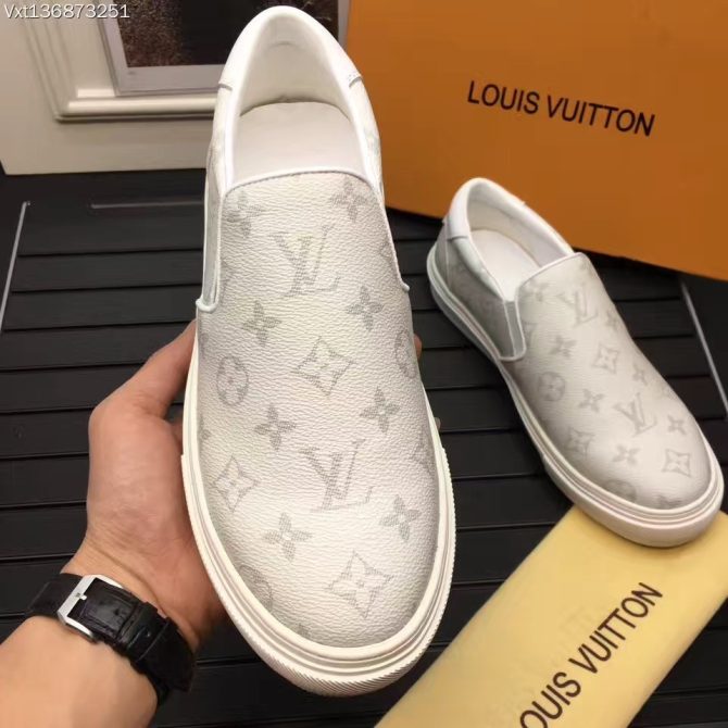 Louis Vuitton Men's Slip-on Sneaker White Monogram Canvas