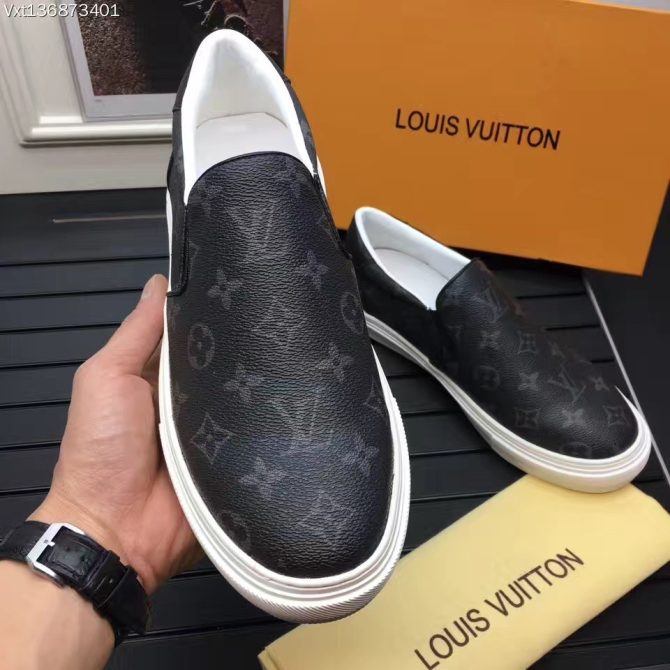 Louis Vuitton Men's Slip-on Sneaker Monogram Eclipse Canvas