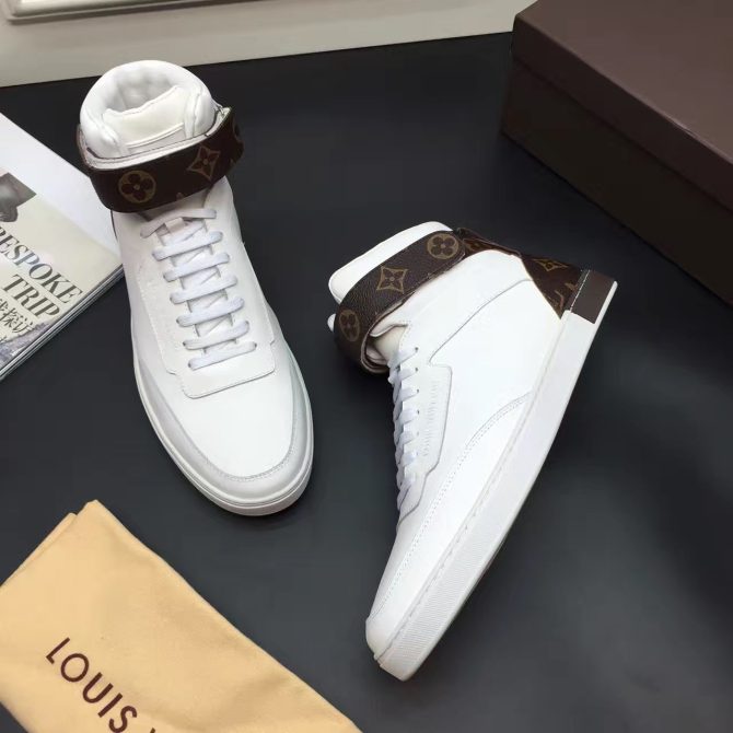 Louis Vuitton Men's Leather Sneaker Boots White