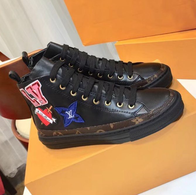 Louis Vuitton LV Black Heart STELLAR Sneaker Boot Black