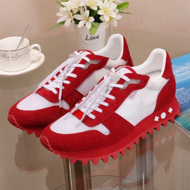 Louis Vuitton LV Run Away Sneaker For Women and Men Red