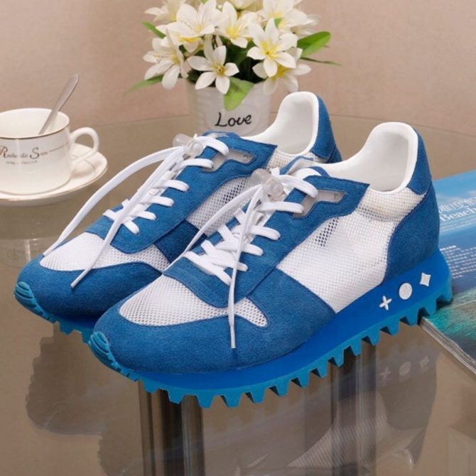 Louis Vuitton LV Run Away Sneaker For Women and Men Blue