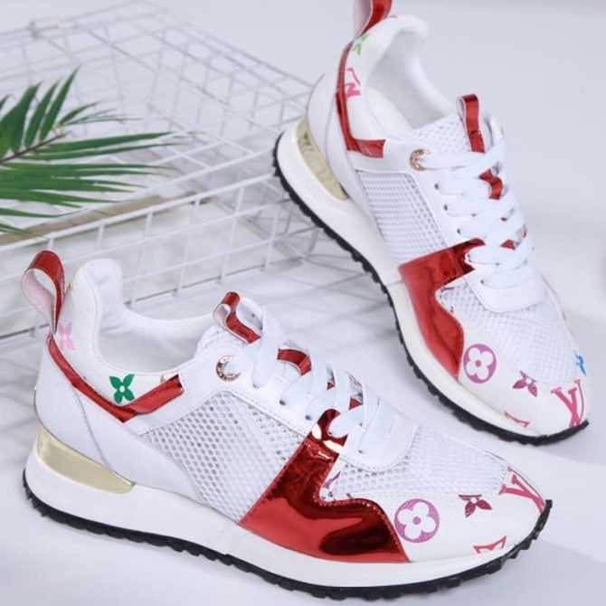 Louis Vuitton LV Run Away Mesh Sneaker Red