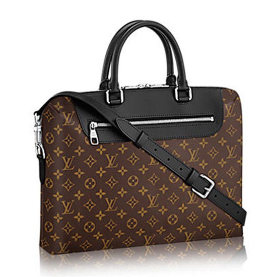 Louis Vuitton M54019 Porte-Documents Jour Briefcase Monogram Macassar Canvas