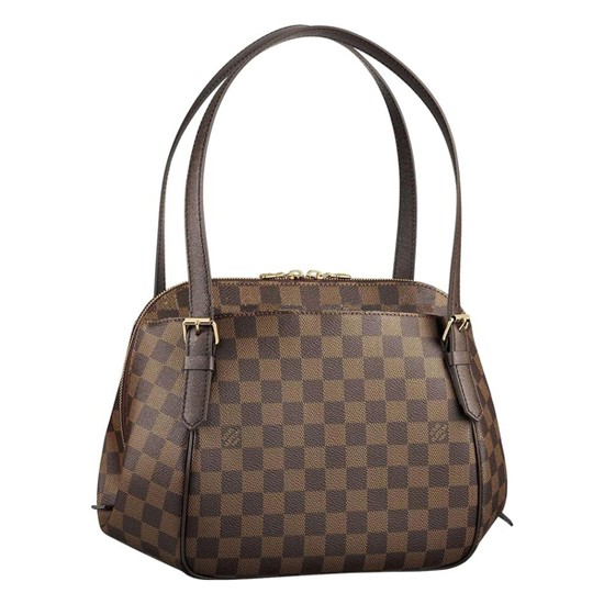 Louis Vuitton N51174 Belem MM Hobo Bag Damier Ebene Canvas