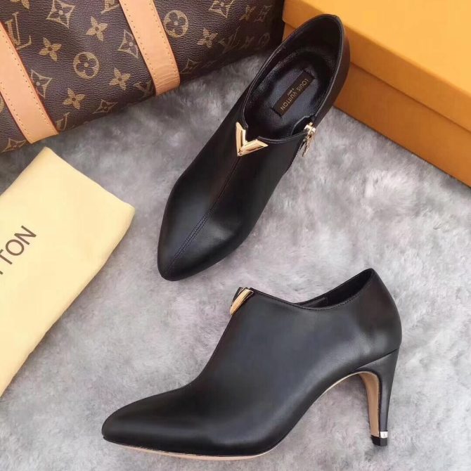 Louis Vuitton Lookat Black Calfskin Ankle Boot