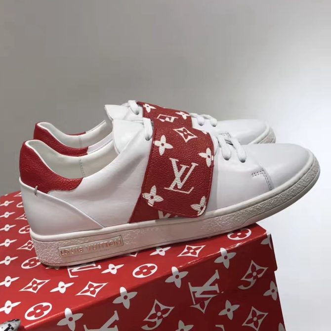 Louis Vuitton Frontrow Sneaker White/Red Monogram Canvas