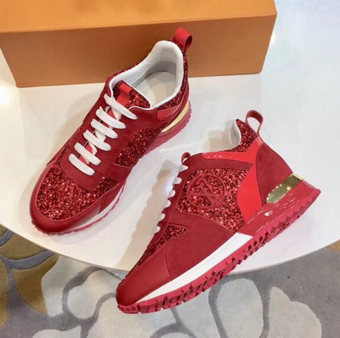 Louis Vuitton Glisten Run Away Sneaker Red