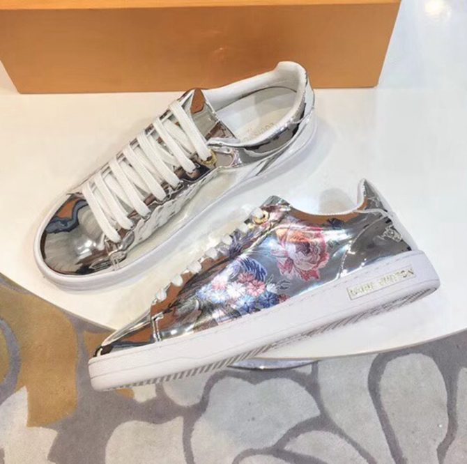 Louis Vuitton Flower Printed STELLAR Sneaker Silver