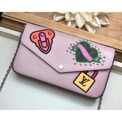 Louis Vuitton Pochette F?ﾦlicie Pouch Epi Leather M63726 Pink